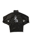 100 Miles black original logo unisex light weight poly-tech track jacket