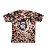 100 miles black and brown tiedye no monkey business tee