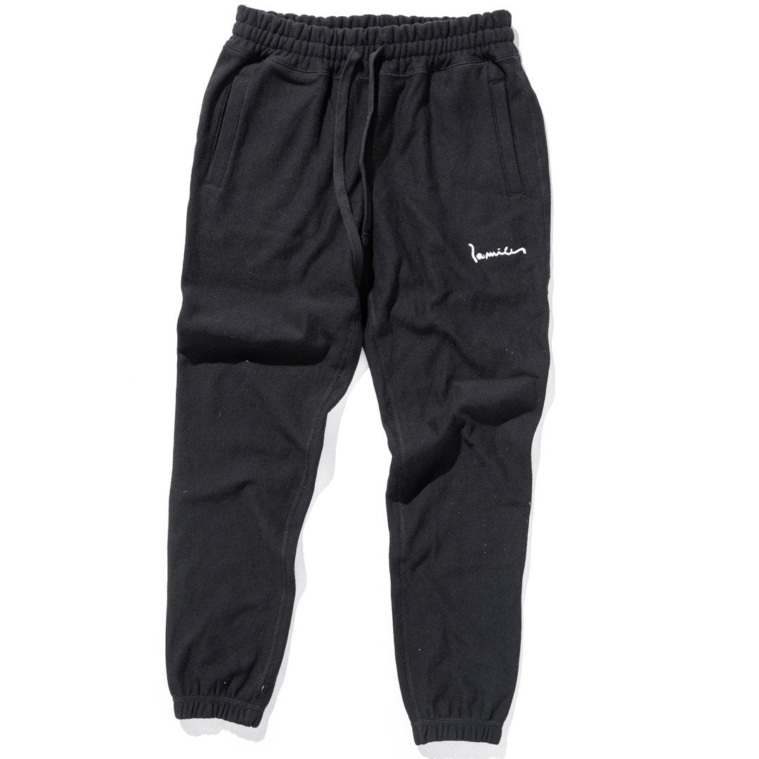 100 miles black french terry signature joggers