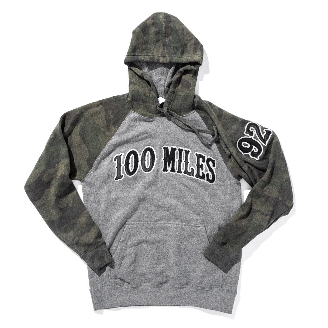 100 miles tiffany with 92 arm army green with grey body hoodie