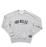 100 miles athletic grey varsity winston crewneck