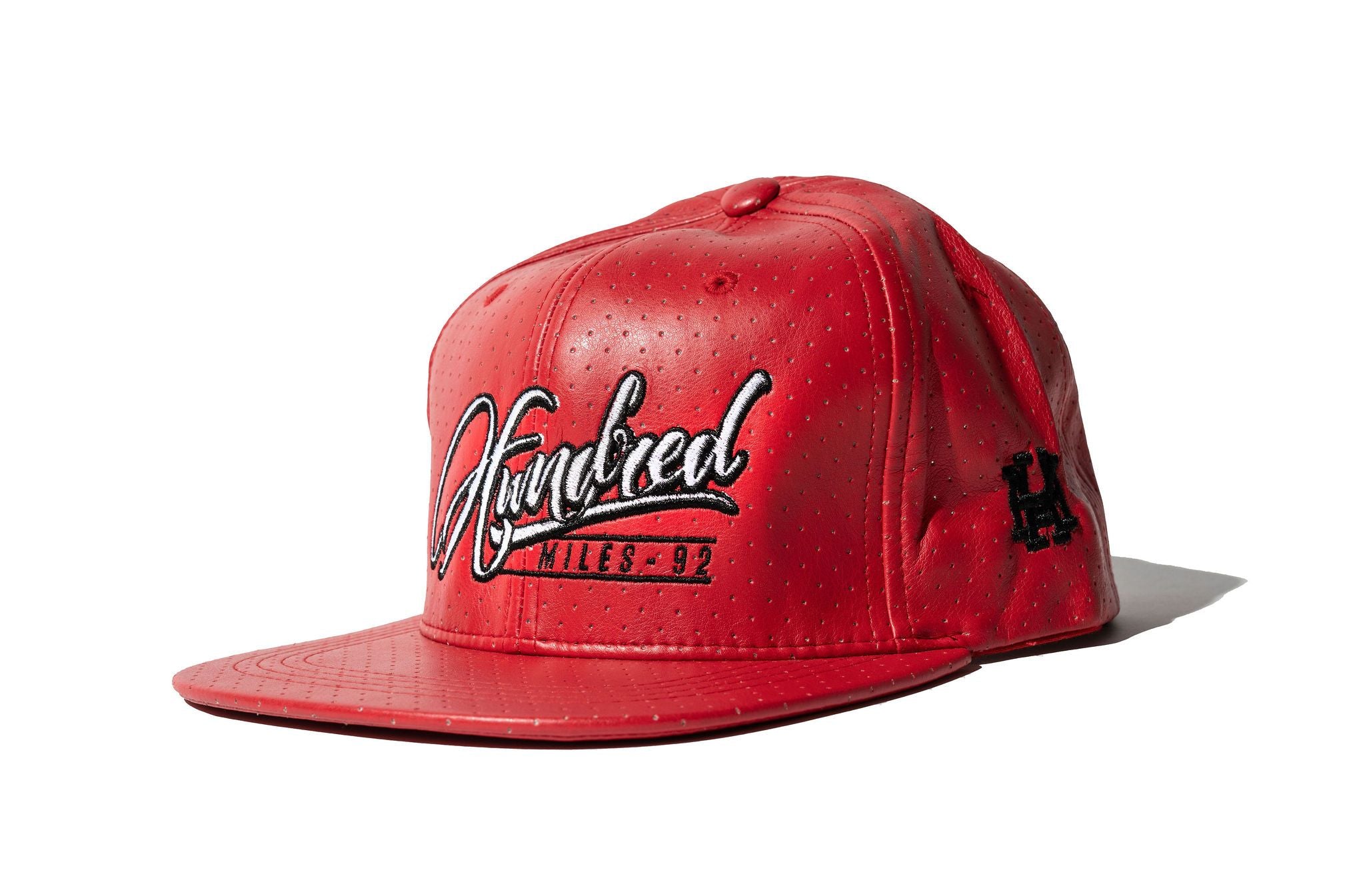 100 Miles Red Perforated Hundred 92 Snapback