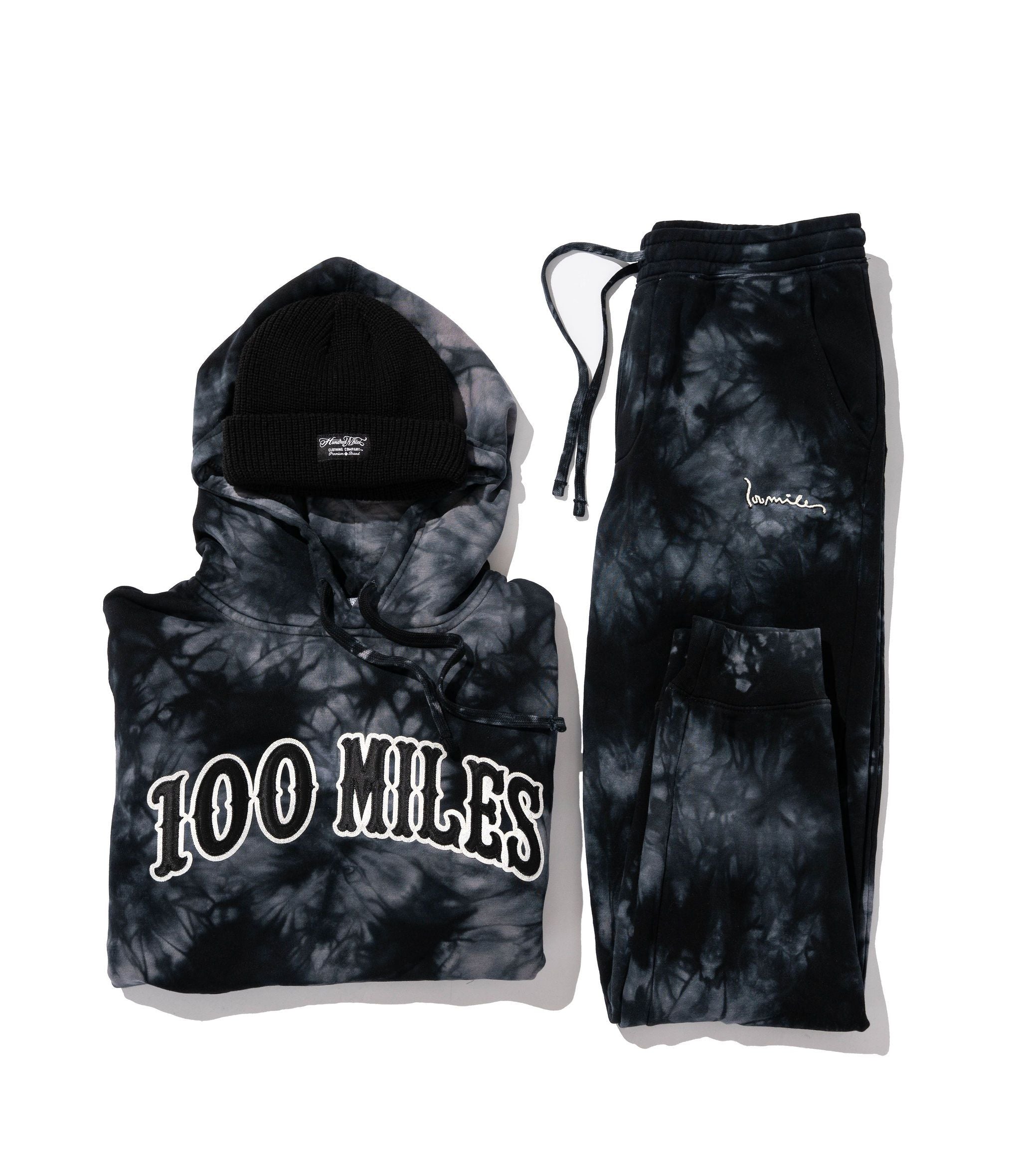 100 Miles Black Tie Dye Tiffany Hoodie and Joggers