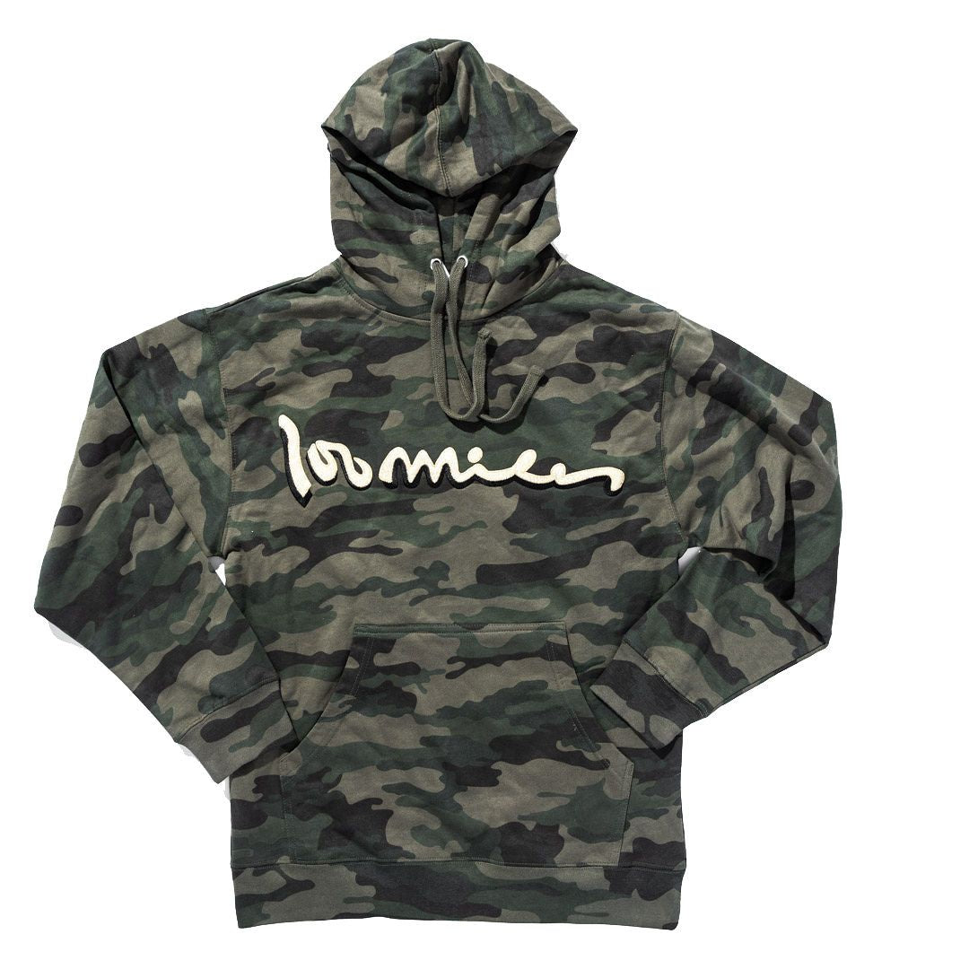 100 Miles Army Green Camo Signature Hoodie