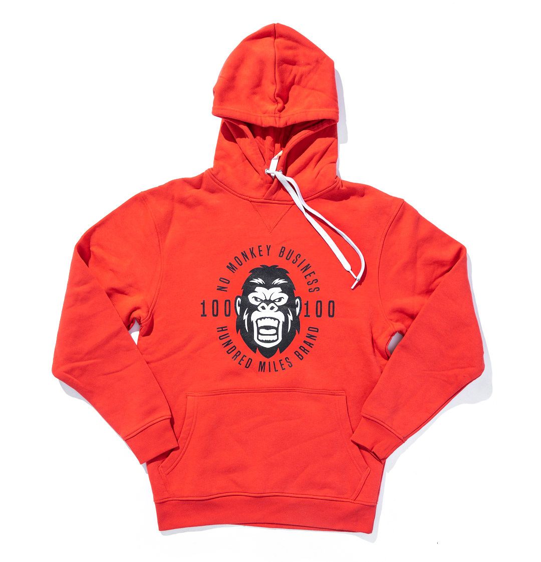 100 Miles No Monkey Business Red Hoodie