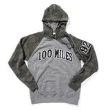 100 Miles Army Green Camo Sleeve-grey with Black and white Tiffany Hoodie
