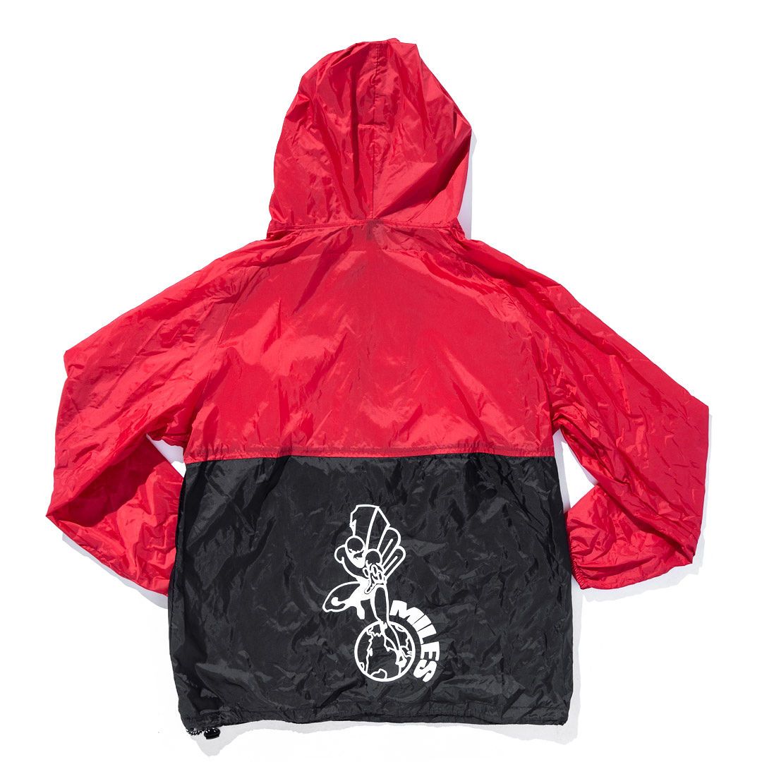 100 Miles Classic Red and Black Windbreaker