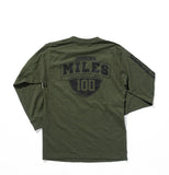 100 Miles Olive Green Shield Logo