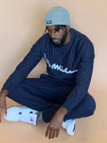 100 miles 20oz French terry Tracksuit Set Blue